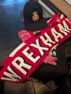 Wrexham AFC scarf, hat, and small shirt
