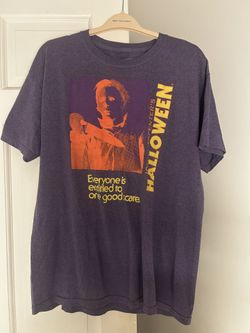 John Carpenter’s Halloween T Shirt Purple Orange Graphic Men Size L 42-44 