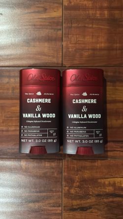 Old Spice Cologne Infused Deodorant; No Aluminum, No Parabens, No Phalates: Cashmere & Vanilla Wood; 3 oz Each (2 For $20)