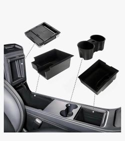 Tesla Center Console Organizer Tray and Cup Holder Insert designed for Tesla Model 3 and Model Y. NEW Retails $69.99