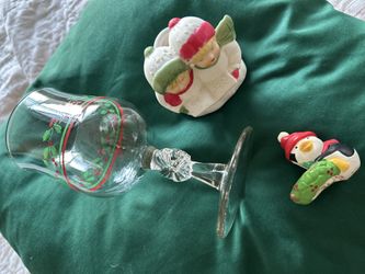 Set Of 3 Items Christmas Decor - Great For Candles