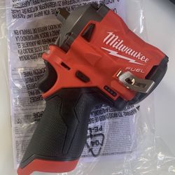 Milwaukee M12 FUEL 12-Volt Lithium-Ion Brushless Cordless Stubby 3/8 in. Impact Wrench (Tool-Only)