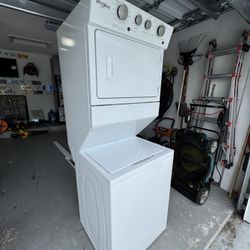 Whirlpool Stacked Washer and Electric Dryer