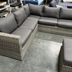 New! Patio Furniture, Patio Sectional, Sectionals, Sectional Sofa, Wicker Furniture, Outdoor Furniture, Patio Set