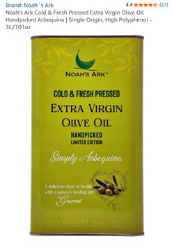 Olive oil Noah's Ark Cold & Fresh Pressed Extra Virgin Olive Oil Handpicked Arbequina 3L