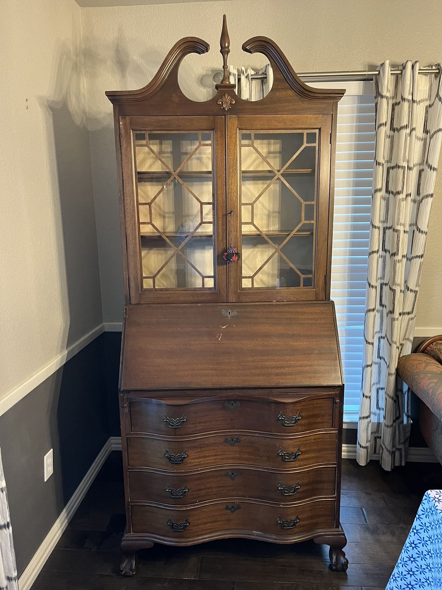 Antique Secretary Desk Mahogany