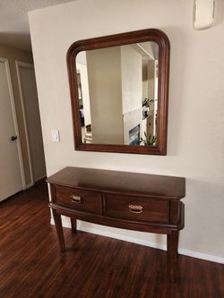 Console Table and Mirror