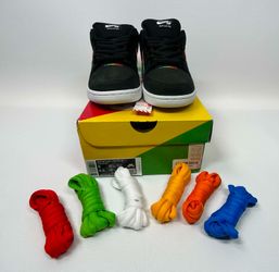 Nike SB Dunk Low Pro QS Polaroid Black Rainbow DH7722-001 Men’s 8/Women’s 9.5