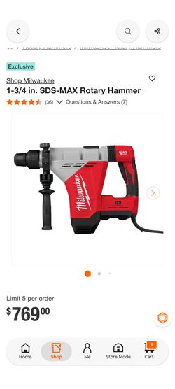 Milwaukee
1-3/4 in. SDS-MAX Rotary Hammer