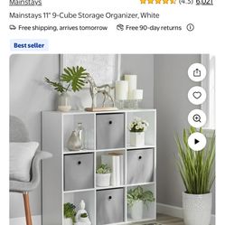 Cube Storage (9) & 2 Two Shelve Book Cases