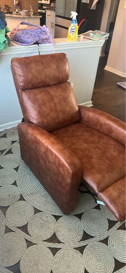 Brown Leather Recliner Chair