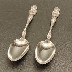 146g Antique Sterling Silver 925 Spoons Wallace Silverware Art Nouveau Gold Silver Platinum Bullion 002