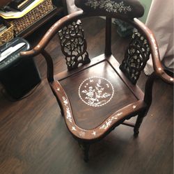 Beautiful antique mother of pearl Side Chair 500.00. For