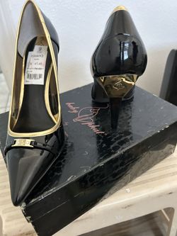 Baby Phat Black and Gold Pumps