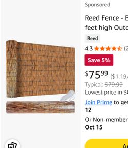 4x16ft Bamboo Fence Decor NEW Privacy Screen Fence Backdrop Decoration