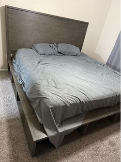 King Bed set with mattress.