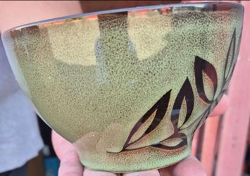 Mystic Passage Home Collection Bowl Nice Sege Green Ceramic