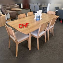 Modern classic 7 pc dining table set