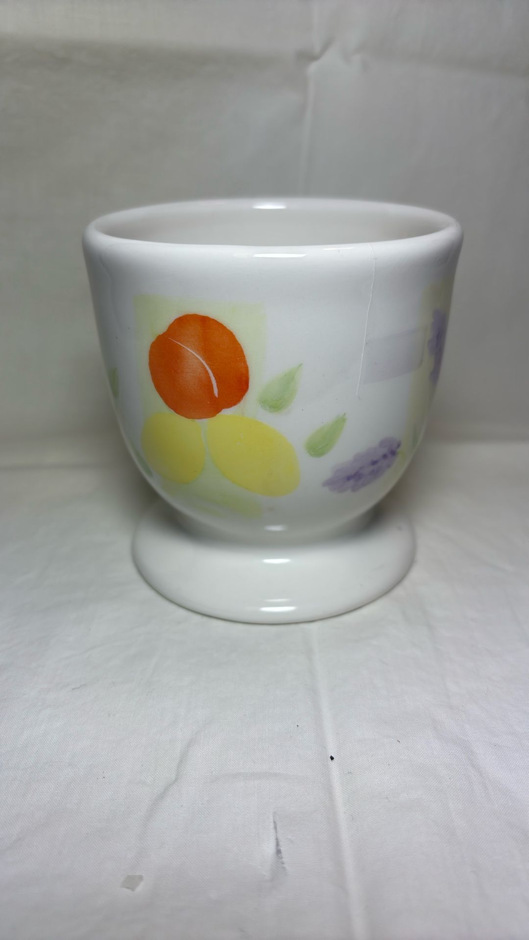 Avon Garden Medley Floral Pedestal Cup – Planter, Brush Holder, Pencil Cup