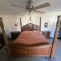 Kevin Charles Solid Wood Canopy Bedroom Set