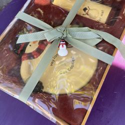 Christmas Milk Bottle And Plate For Cookies