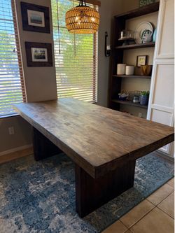 Wood Dining Table - Farmhouse Style