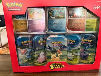 Pokémon TCG Mega Evolution Ascended Heroes 5-Pack Tin Box
