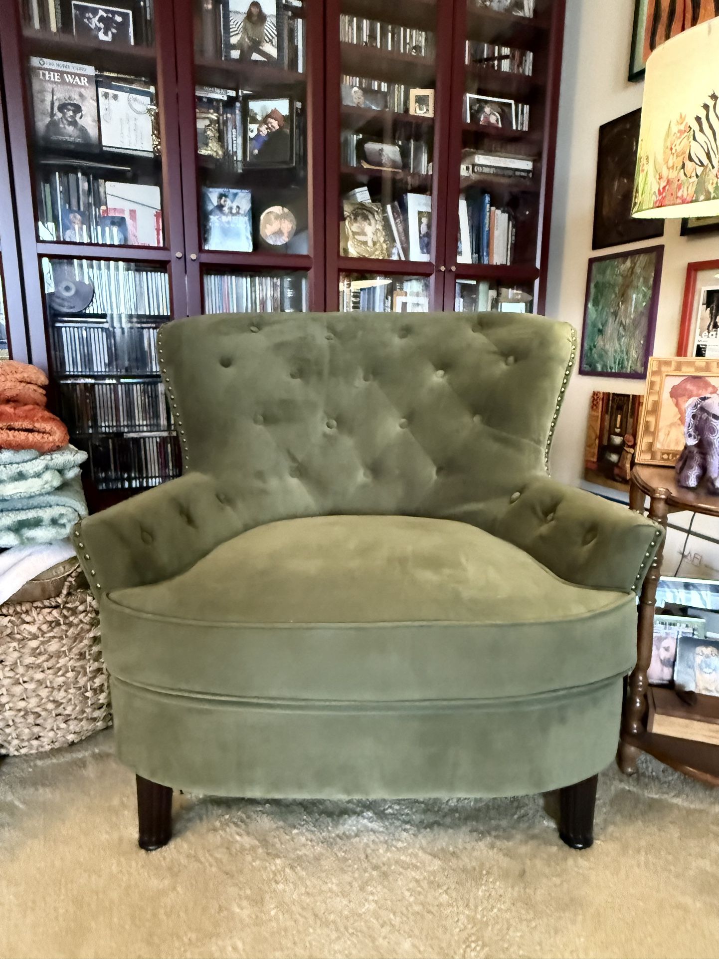 Beautiful Pier 1 Imports Tufted Velvet Accent Chair