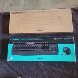 2 Brand New Logitech Keyboards And Mouse