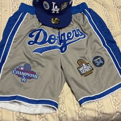 La Dodgers Shorts And Hat 