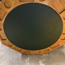 Solid Wood Poker Table Missing One Leg 