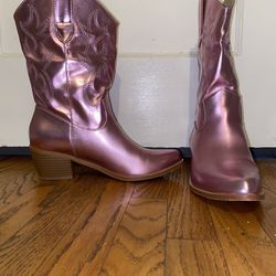 Woman’s Pink Cowboy Boots Size 8