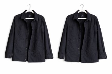 Men’s Oversized Black Shirt Jacket Size M