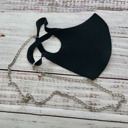 29” Custom Face Mask Bling Chain With Charm