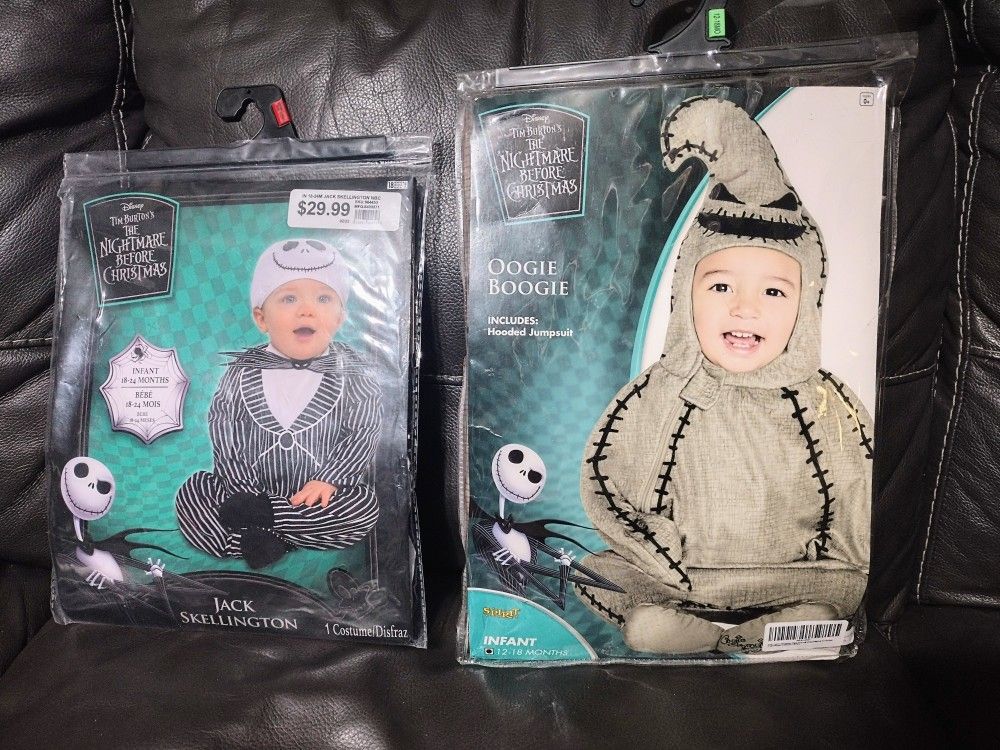 Nightmare Before Christmas Jack Skellington & Oogie Boogie Toddler Costumes