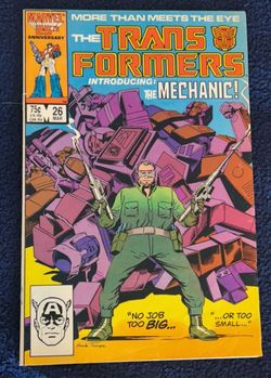1987 Marvel Transformers #26 – 1st Appearance The Mechanic – Vintage G1 Comic