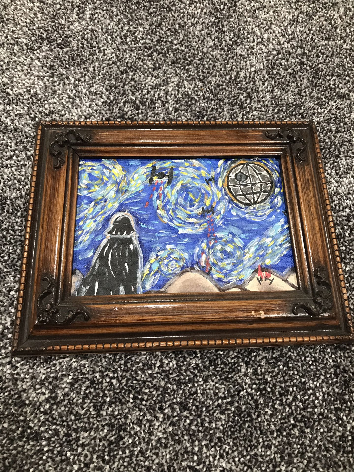 Star Wars Painting 7 1/2 x 9 1/2 inches