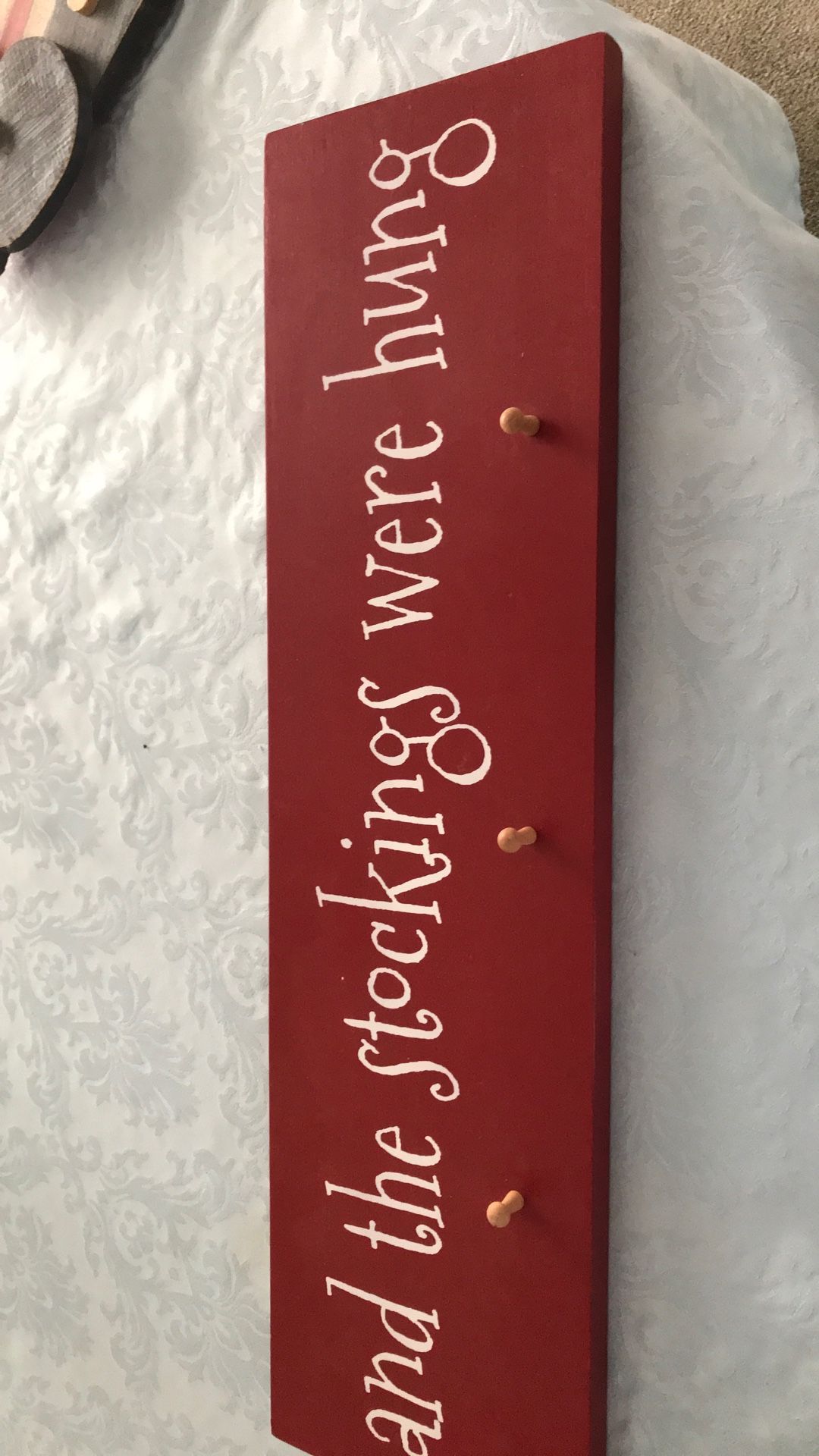 Stocking Holder For 3 Stockings Handmade 