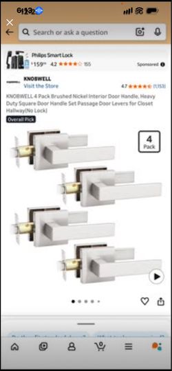 Bedroom passage doors handles