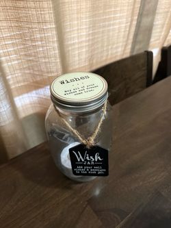 Wish Jar Glass Mason Jar Gift Set