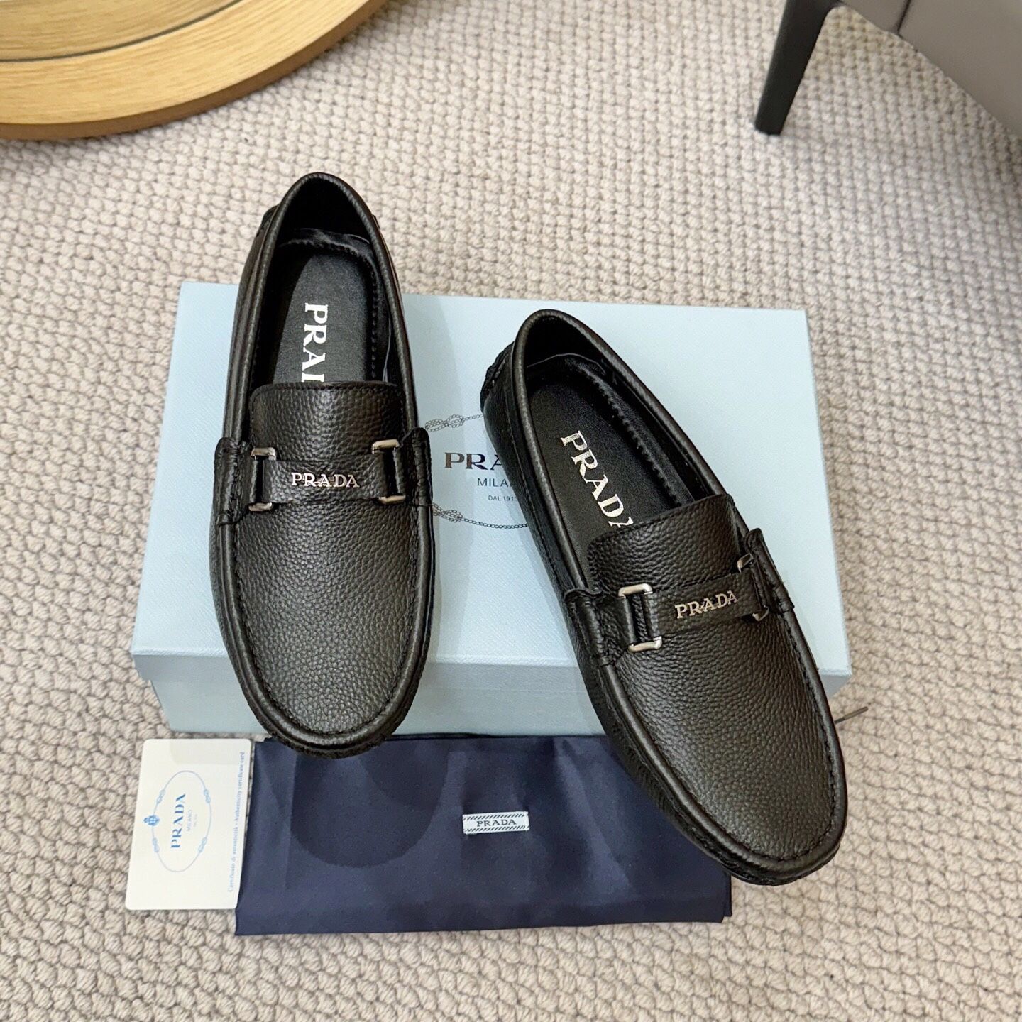 Prada Men’s Leather Shoes With Box New