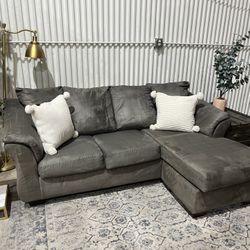 Sectional Sofa Couch - Reversible Chaise - Ashley Brand - Cleaned - Comfy - Delivery Available