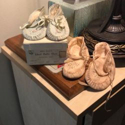 Vintage Baby Shoes 1960S Original Box USA 2 Lot