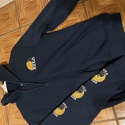 RVCA Navy Blue Zip Up Hoodie