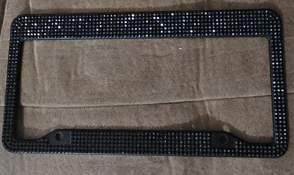License Tag Frame Black Diamond