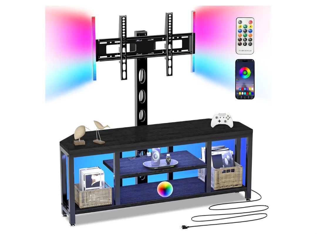 Corner TV Stand With Light