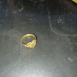 Heart Shape Gold Ring Size 7