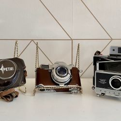 Vintage Film & Polaroid Cameras (Petri, Kodiak, Polaroid) *Individually Priced*