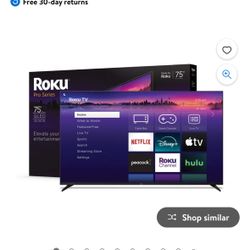 BRAND NEW Roku 75-Inch Pro Series 4K QLED Smart Roku 