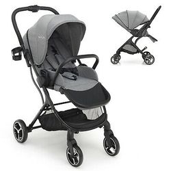 Babyjoy High Landscape Foldable Baby Stroller w/ Reversible Reclining Seat Gray

BB5612GR